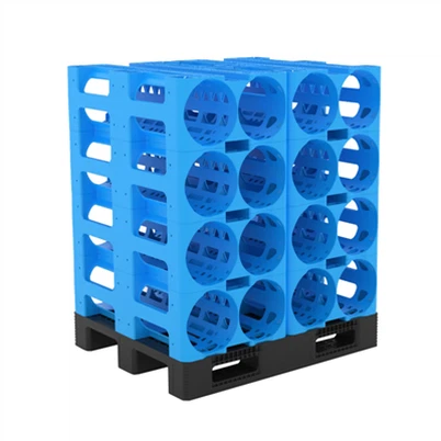 Paleta plastîk a 5 gallon a şûşeya avê ya bi kalîte-Virgin Plastic Heavy Duty Stackable