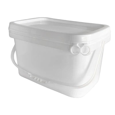 Pail rektangular stackable ya plastîk